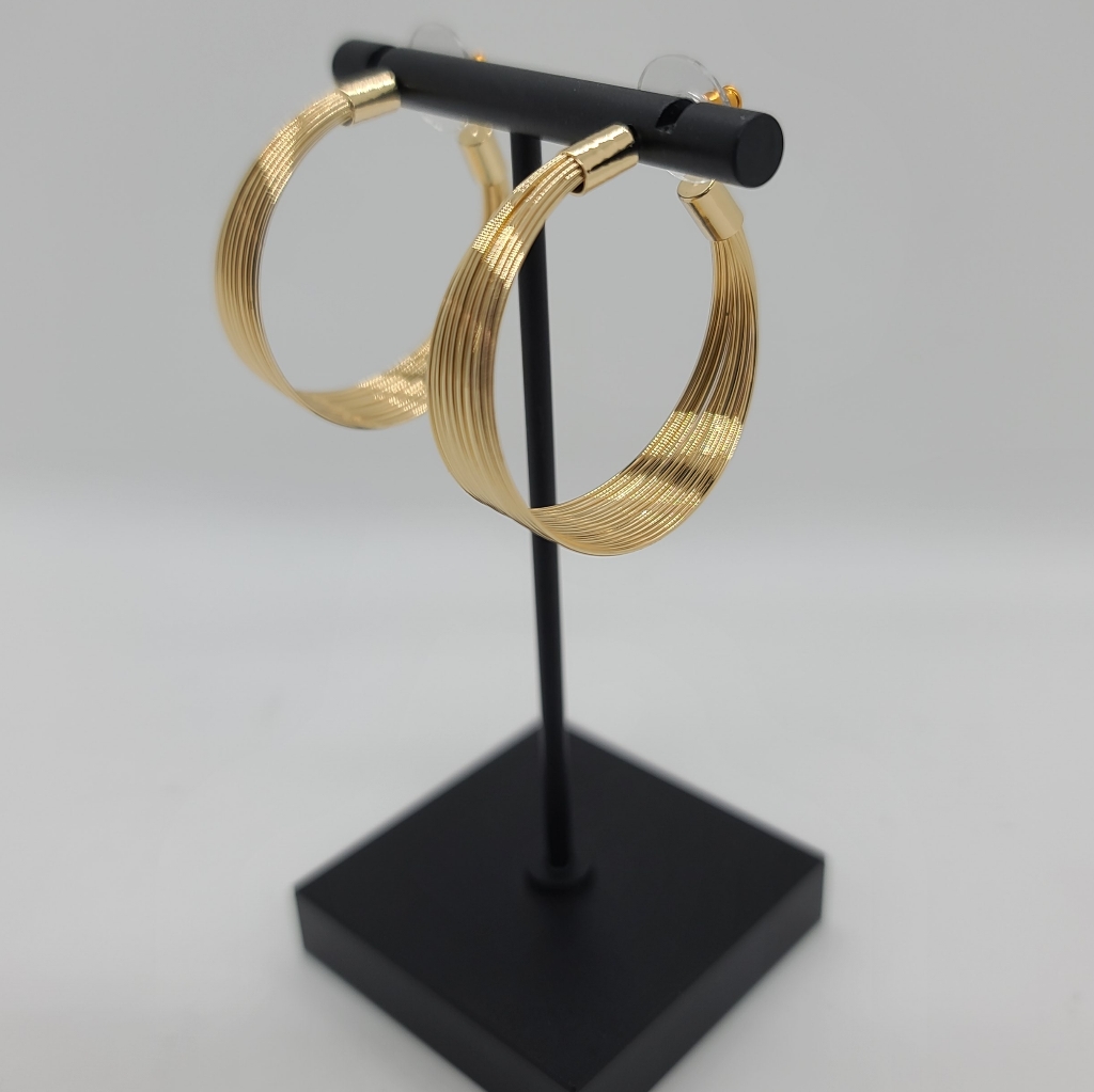Wide Goldtoned Hoop Earrings